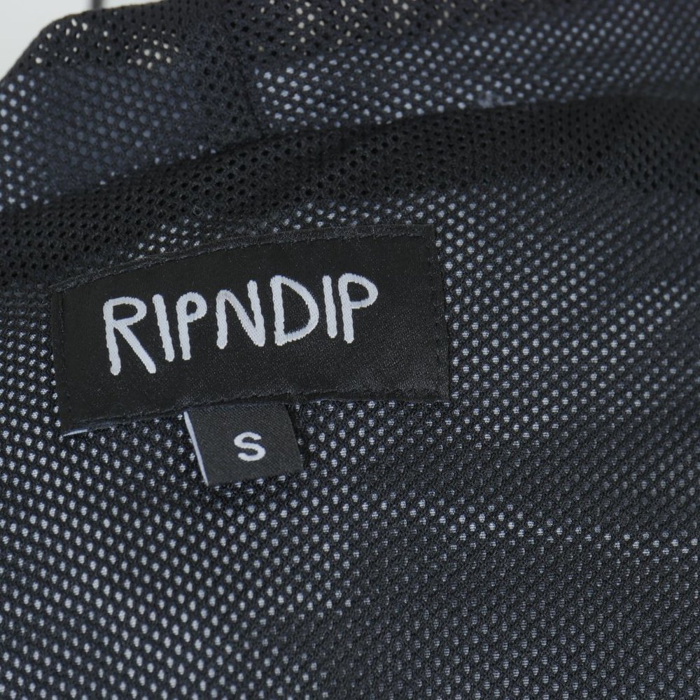 RIPNDIP Black Snap Button Hoodie Colorful Cat Flame Graphics Size Small Jacket - Picture 2 of 14